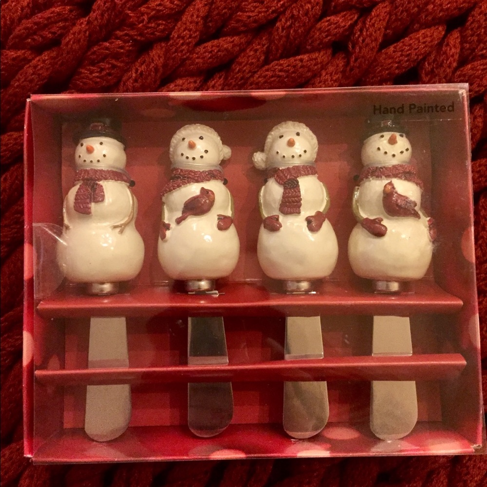 St. Nicholas Square Snowman 4-Piece Spreader Set